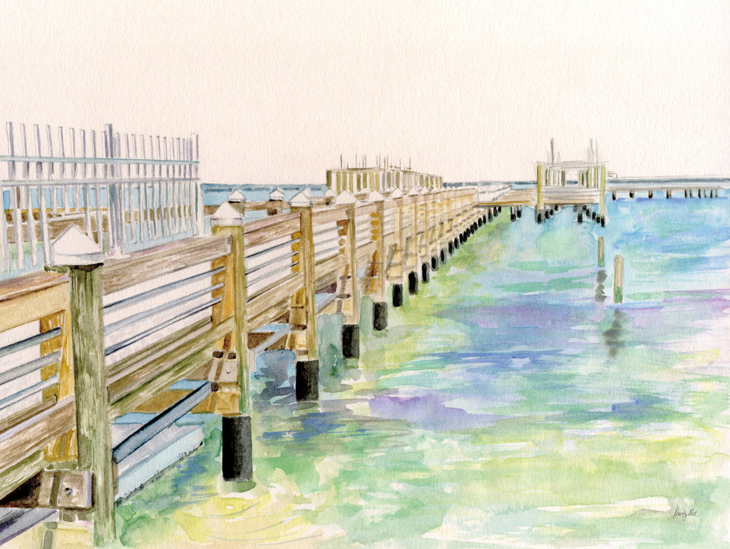 Reproduction of Pretty Pier by Kristy Rice - Wall Decor Art
