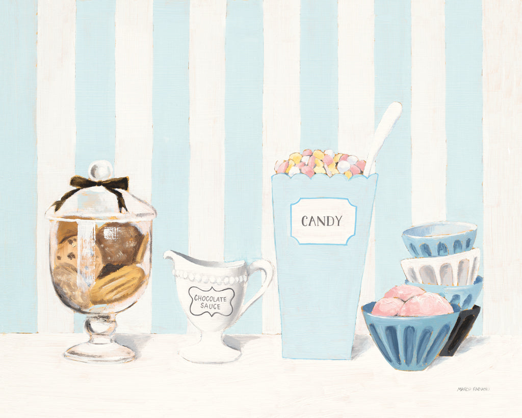 Reproduction of Parlour Shoppe Ice Cream Parlour v2 by Marco Fabiano - Wall Decor Art