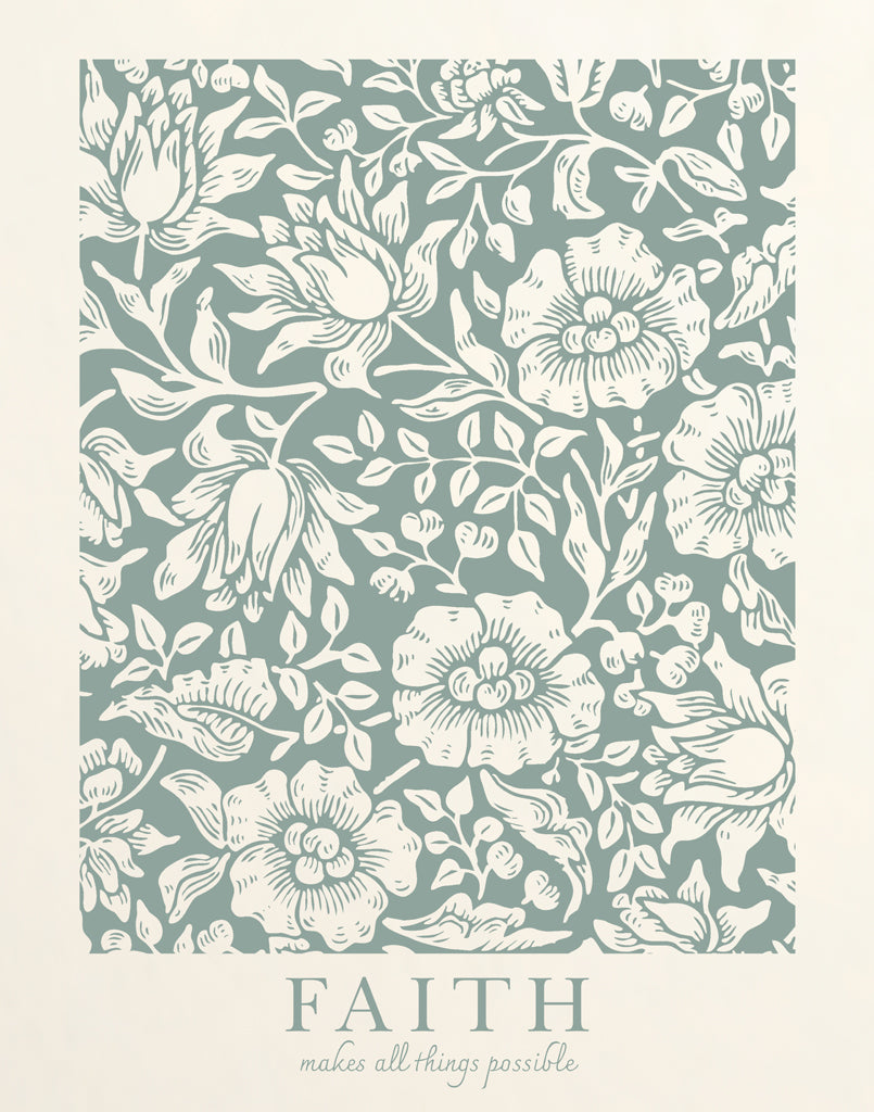 Reproduction of Faith Makes All Things Possible by Wild Apple Portfolio - Wall Decor Art