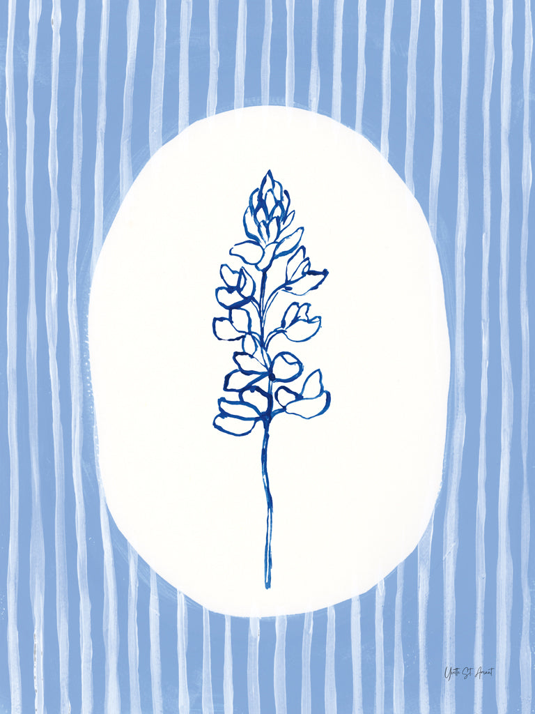 Reproduction of Striped Floral II by Yvette St. Amant - Wall Decor Art