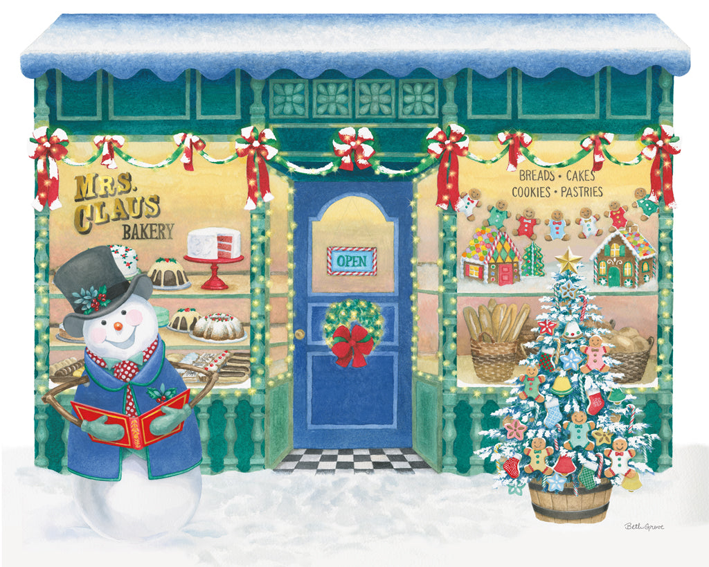 Reproduction of Main Street Christmas I by Beth Grove - Wall Decor Art