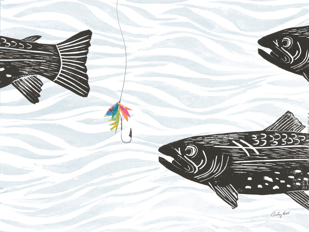 Reproduction of Fly Fishing III by Courtney Prahl - Wall Decor Art