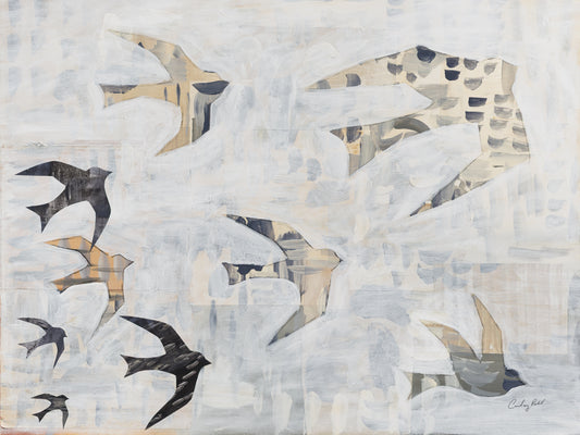 Reproduction of Fancy Flock by Courtney Prahl - Wall Decor Art