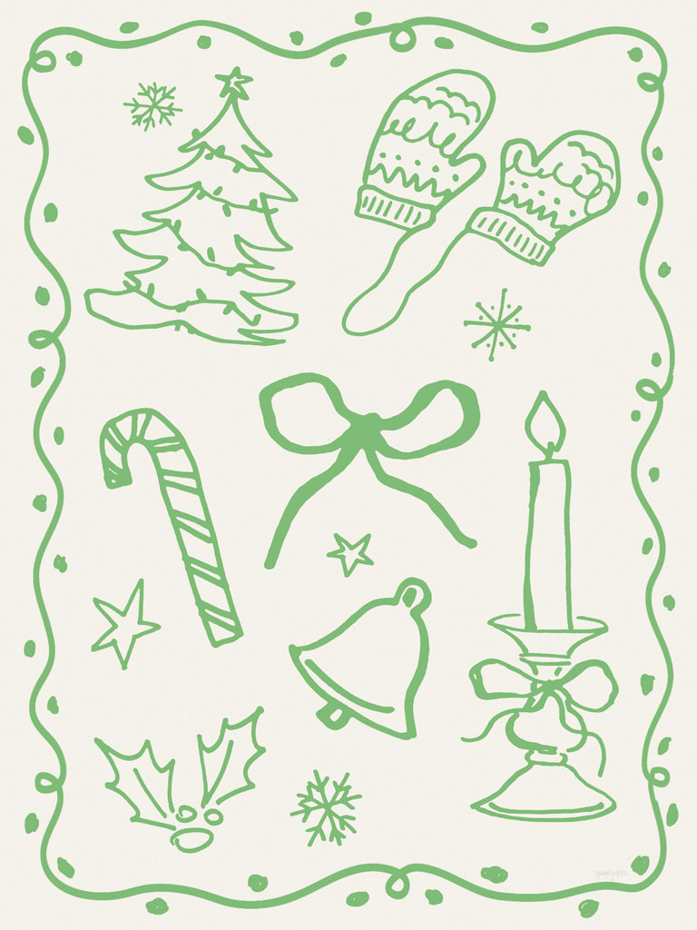 Reproduction of Christmas Doodle VIII by Jenaya Jackson - Wall Decor Art