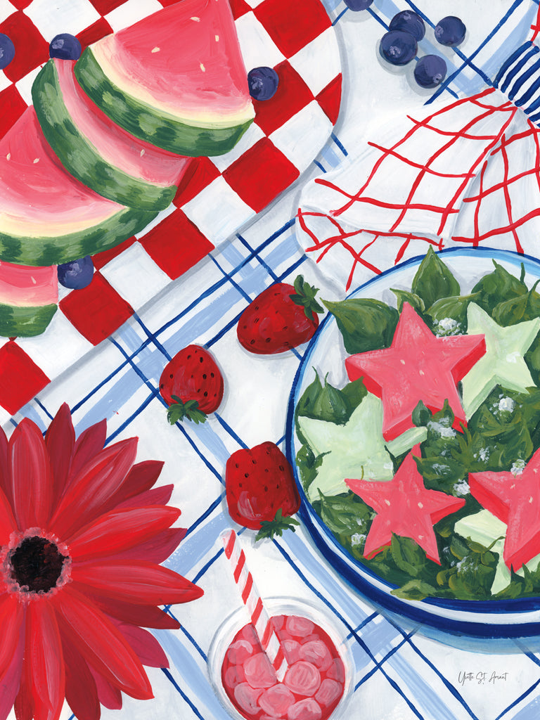 Reproduction of Celebrate in Red White and Blue by Yvette St. Amant - Wall Decor Art