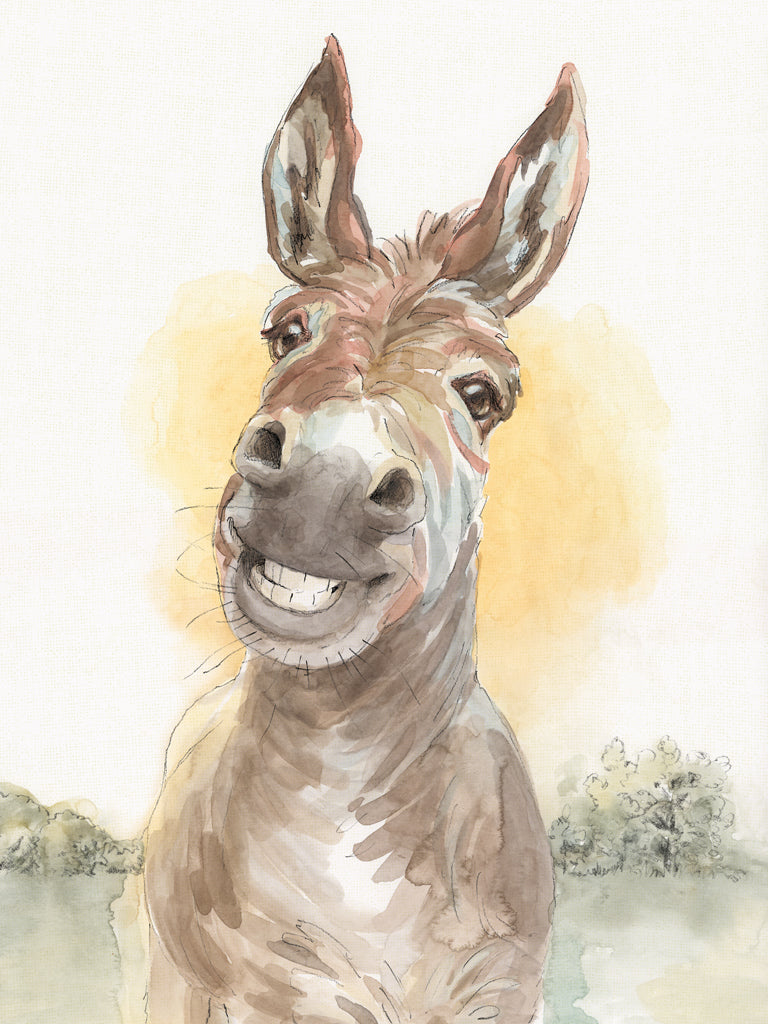 Reproduction of Sunrise Donkey by Beth Grove - Wall Decor Art