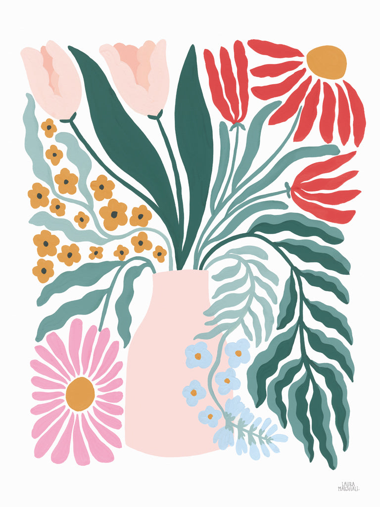 Reproduction of Flower Market II v2 by Laura Marshall - Wall Decor Art