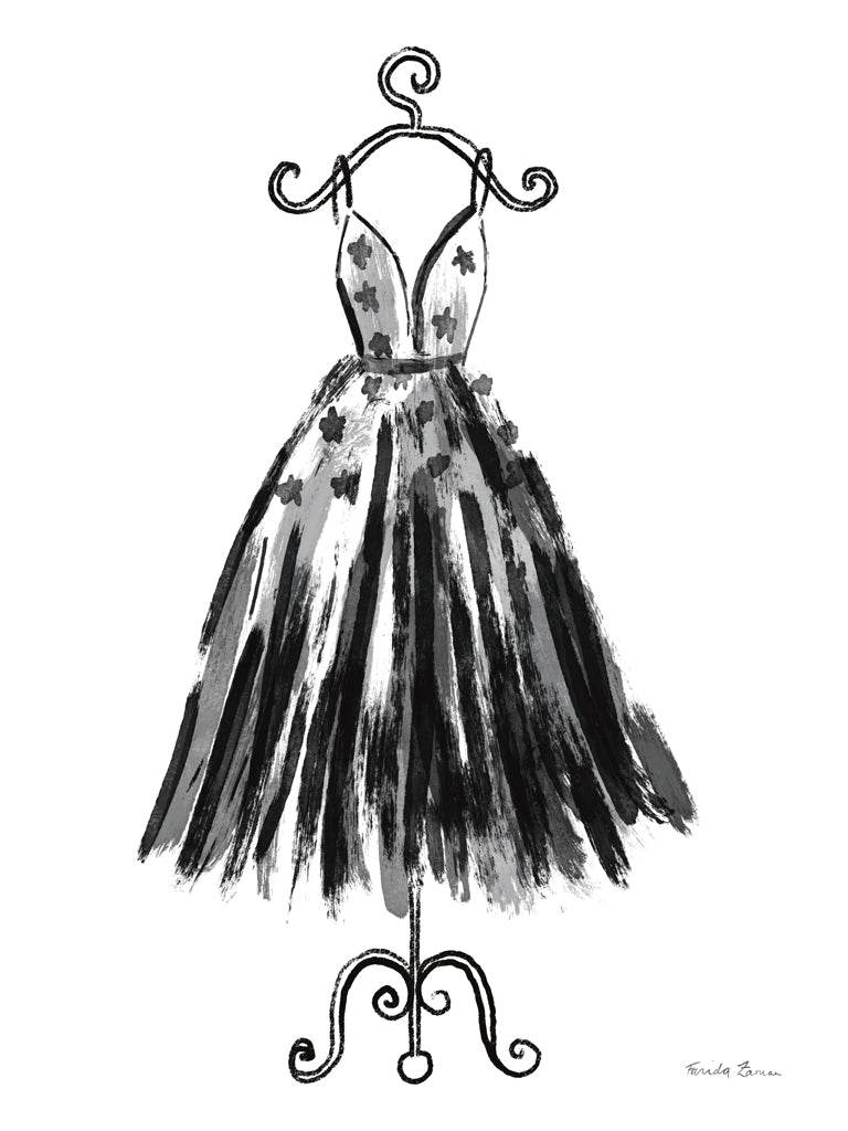 Reproduction of Couture Dress II Sketch by Farida Zaman - Wall Decor Art