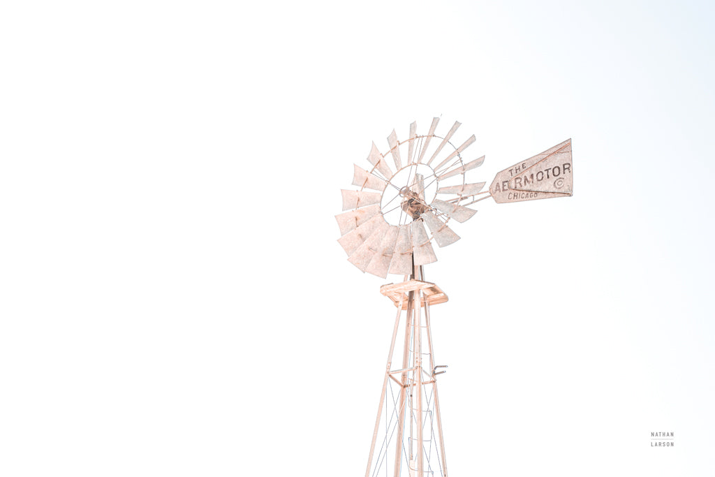 Reproduction of The Aermotor by Nathan Larson - Wall Decor Art
