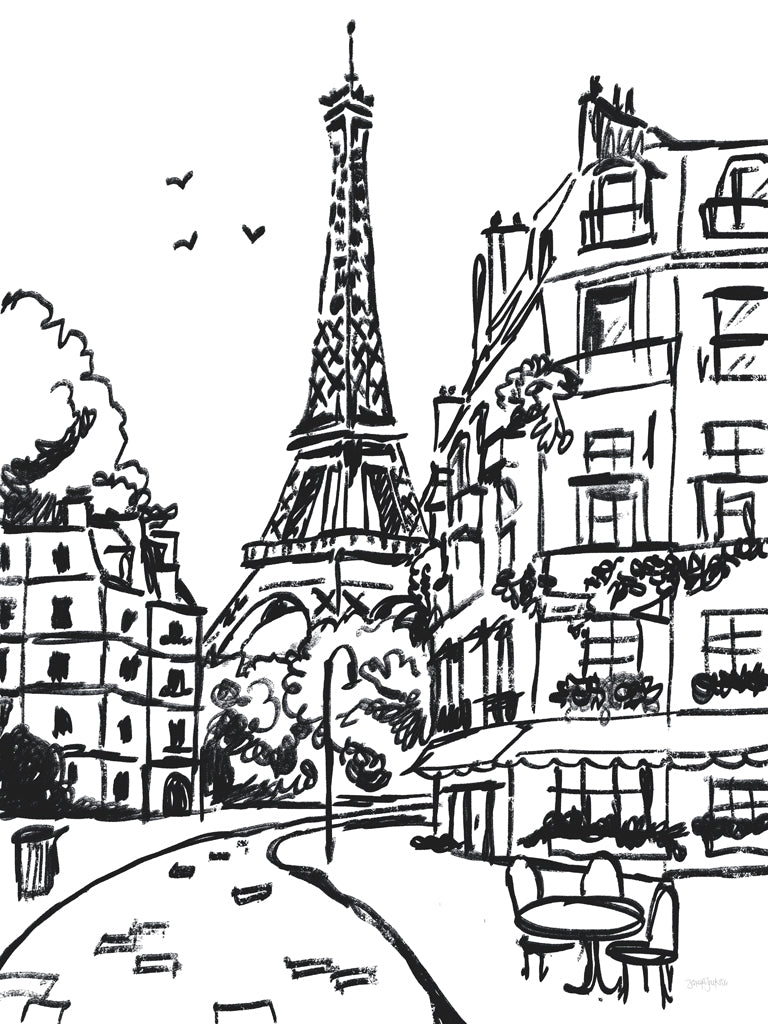 Reproduction of Paris Scene Sketch I by Jenaya Jackson - Wall Decor Art