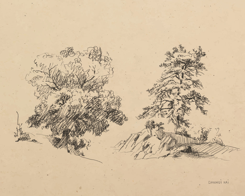 Reproduction of Tree Duo by Danhui Nai - Wall Decor Art