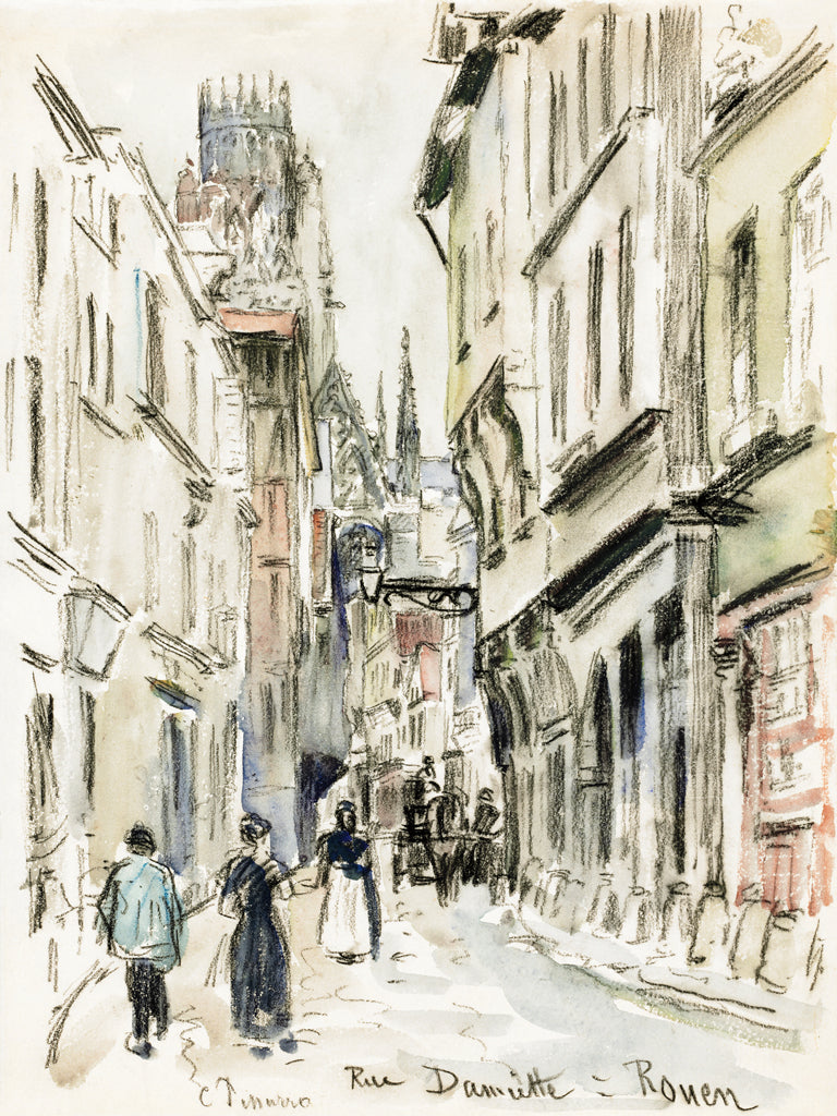 Reproduction of Rue Damiette Rouen by Wild Apple Portfolio - Wall Decor Art