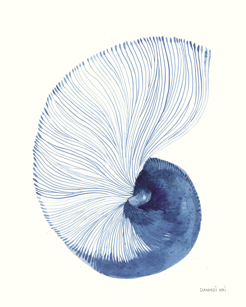Reproduction of Nautilus in Blue VII by Danhui Nai - Wall Decor Art