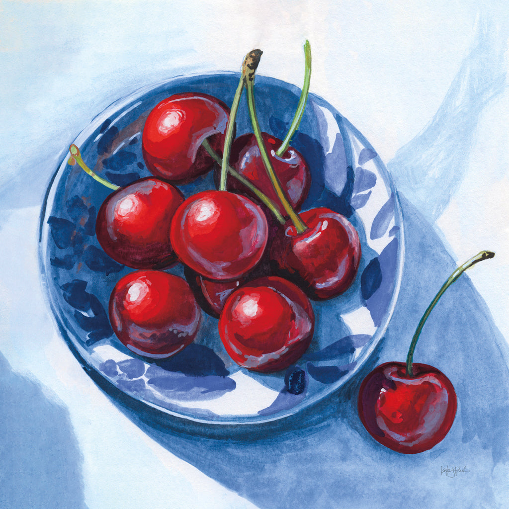 Reproduction of Overhead View of Cherries Centered by Kate Jarvik Birch - Wall Decor Art