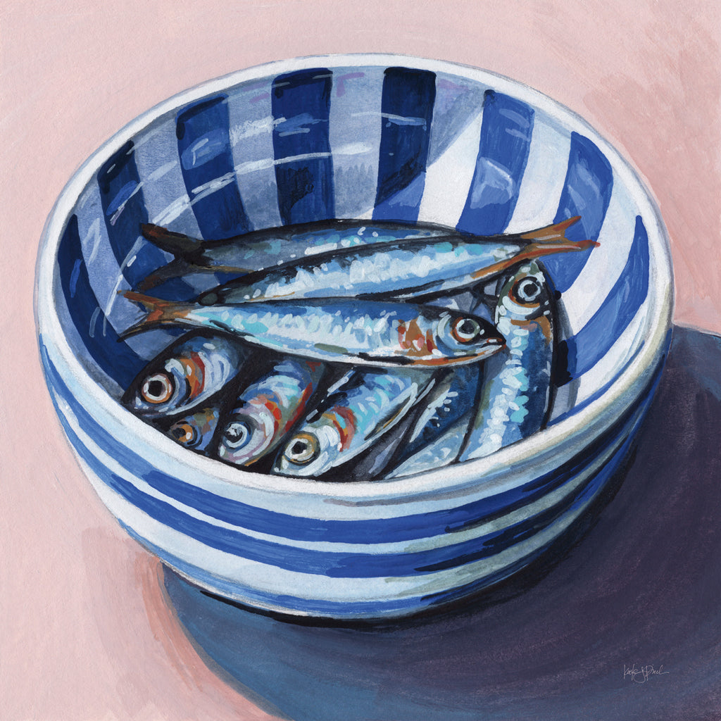 Reproduction of Bowl of Sardines by Kate Jarvik Birch - Wall Decor Art