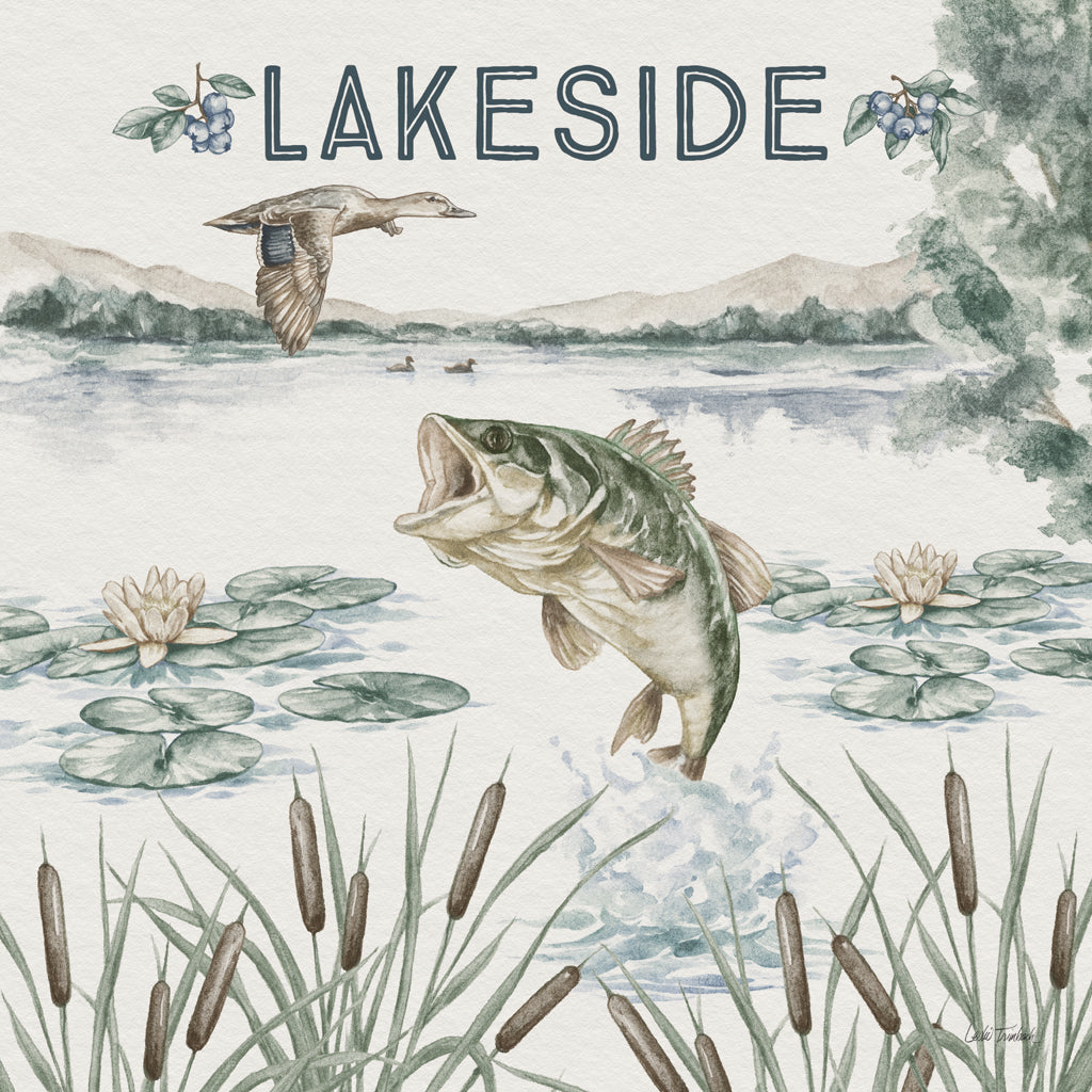 Reproduction of Lakeside II by Leslie Trimbach - Wall Decor Art