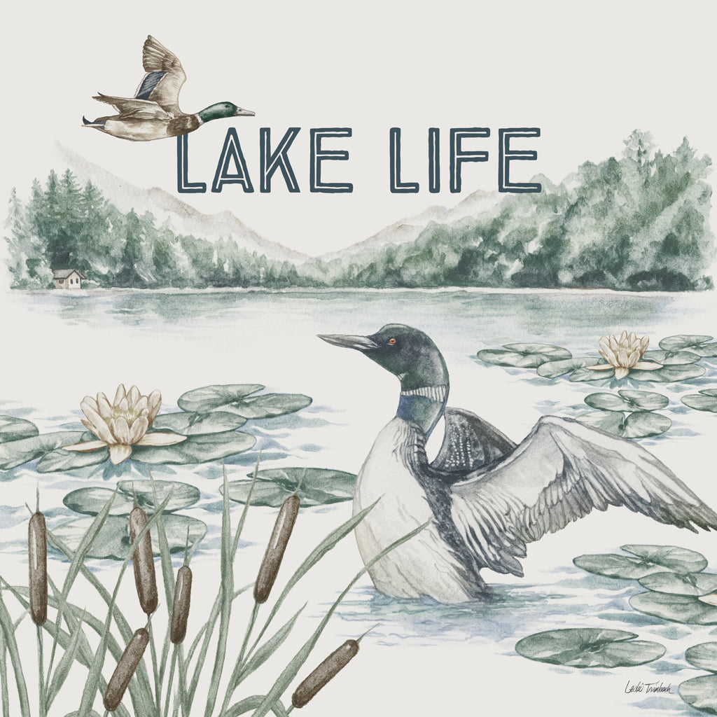 Reproduction of Lakeside IV by Leslie Trimbach - Wall Decor Art