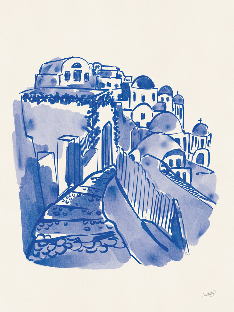 Reproduction of Santorini I by Nikita Jariwala - Wall Decor Art