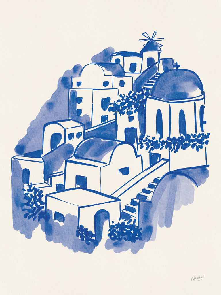 Reproduction of Santorini II by Nikita Jariwala - Wall Decor Art