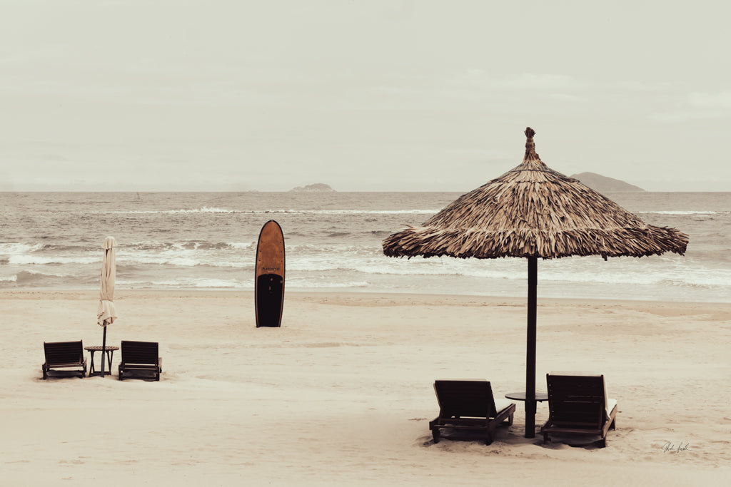 Reproduction of Beach Chairs II by Deborah Revell - Wall Decor Art