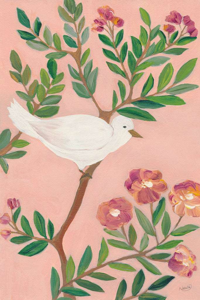 Reproduction of Perch Among Blossoms l by Nikita Jariwala - Wall Decor Art