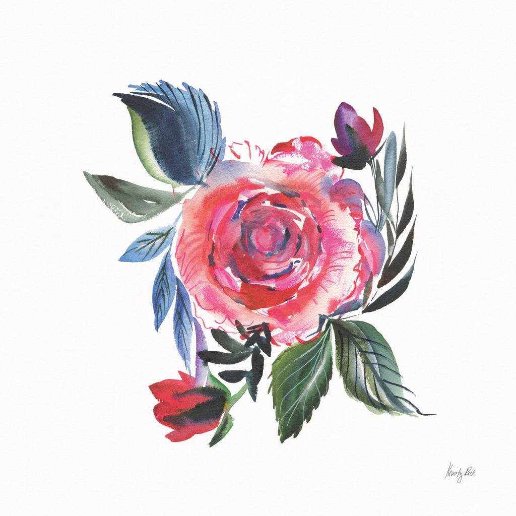 Reproduction of Happy Rose by Kristy Rice - Wall Decor Art