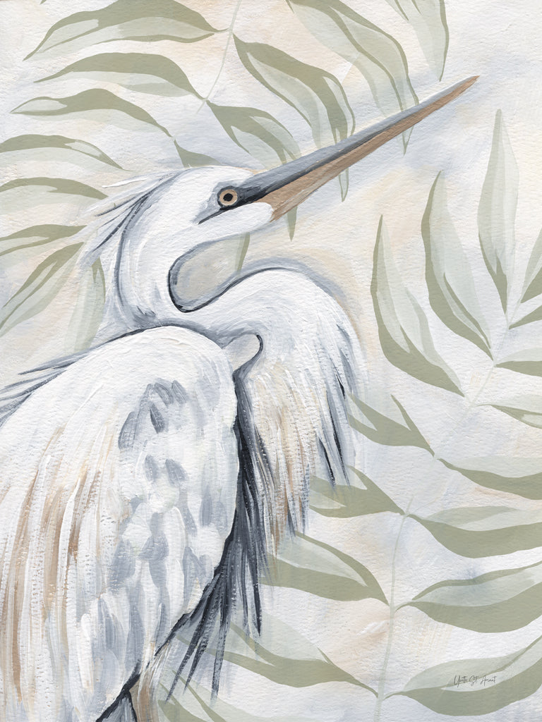Reproduction of White Egret v2 by Yvette St. Amant - Wall Decor Art