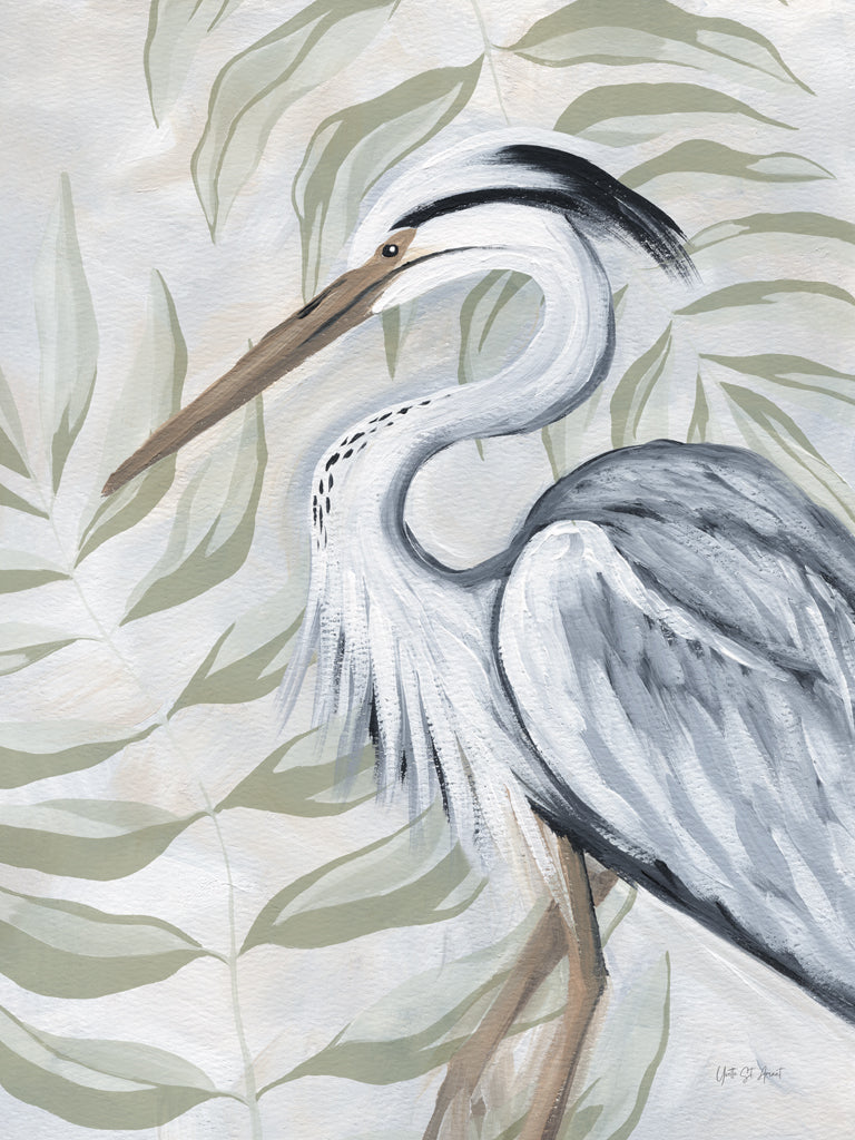 Reproduction of Blue Heron v2 by Yvette St. Amant - Wall Decor Art