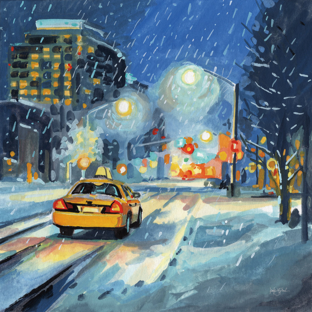 Reproduction of Snowbound Cab by Kate Jarvik Birch - Wall Decor Art
