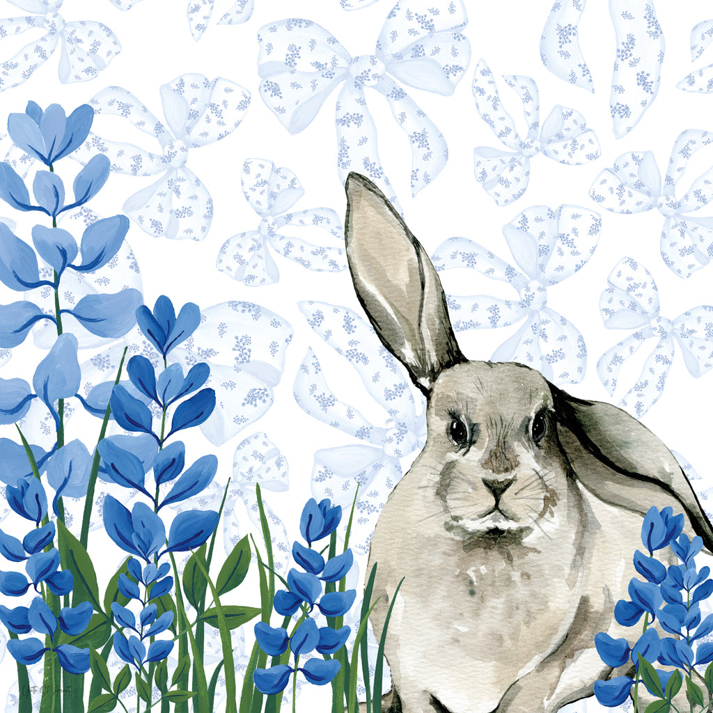 Reproduction of Bluebonnet Bunnies IV by Yvette St. Amant - Wall Decor Art
