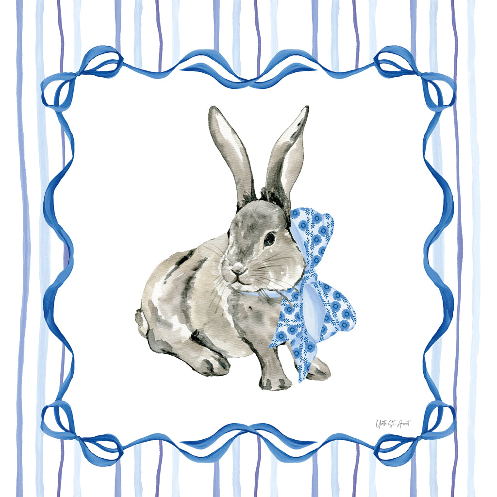 Reproduction of Bluebonnet Bunnies IX by Yvette St. Amant - Wall Decor Art