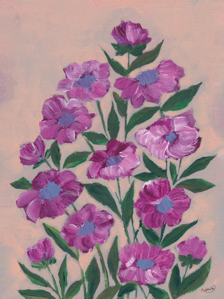 Reproduction of Growing Flowers by Nikita Jariwala - Wall Decor Art