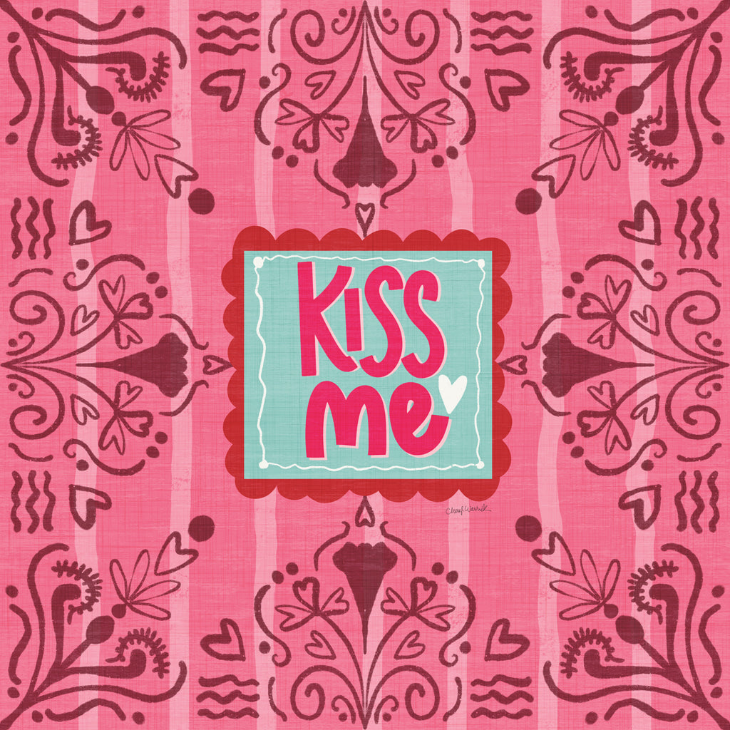 Reproduction of Heart to Heart Kiss Me by Cheryl Warrick - Wall Decor Art