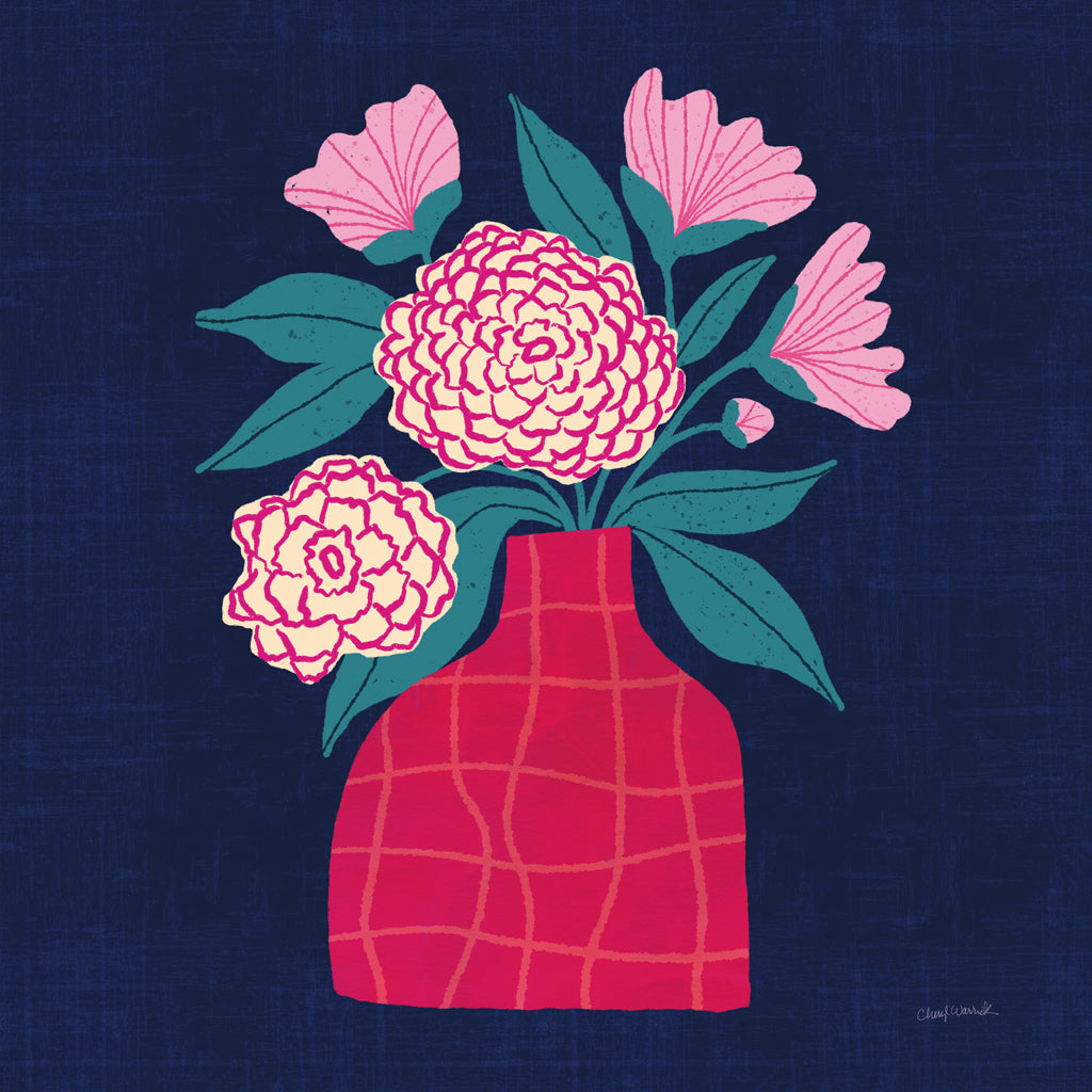 Reproduction of Playful Vase II by Cheryl Warrick - Wall Decor Art