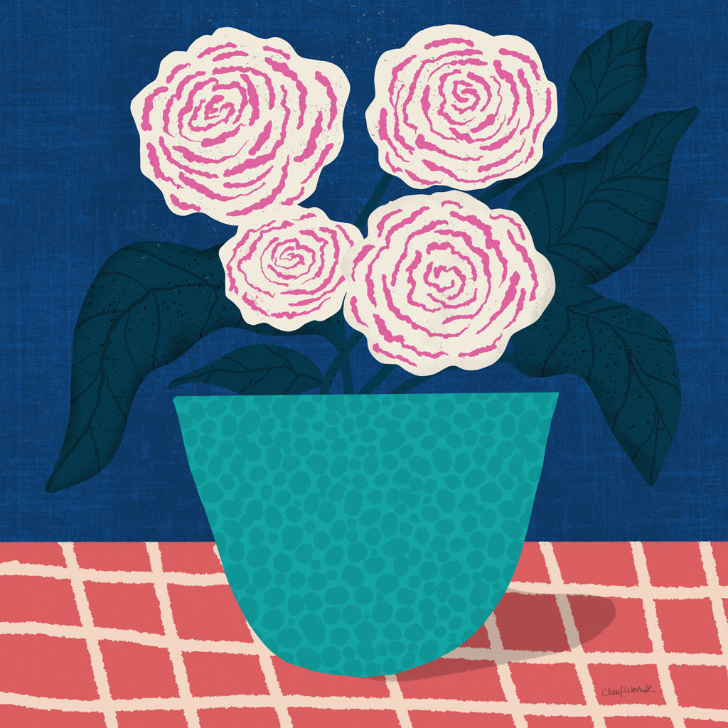Reproduction of Playful Vase III by Cheryl Warrick - Wall Decor Art