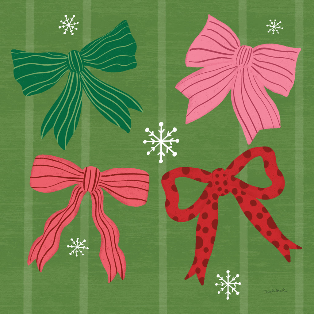 Reproduction of Jolly Bows I by Cheryl Warrick - Wall Decor Art
