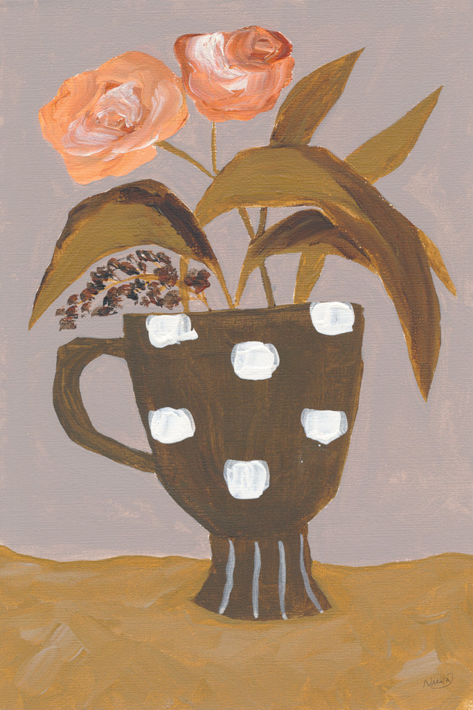 Reproduction of Rosey Pottery I by Nikita Jariwala - Wall Decor Art