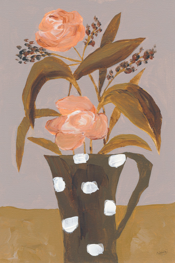 Reproduction of Rosey Pottery II by Nikita Jariwala - Wall Decor Art