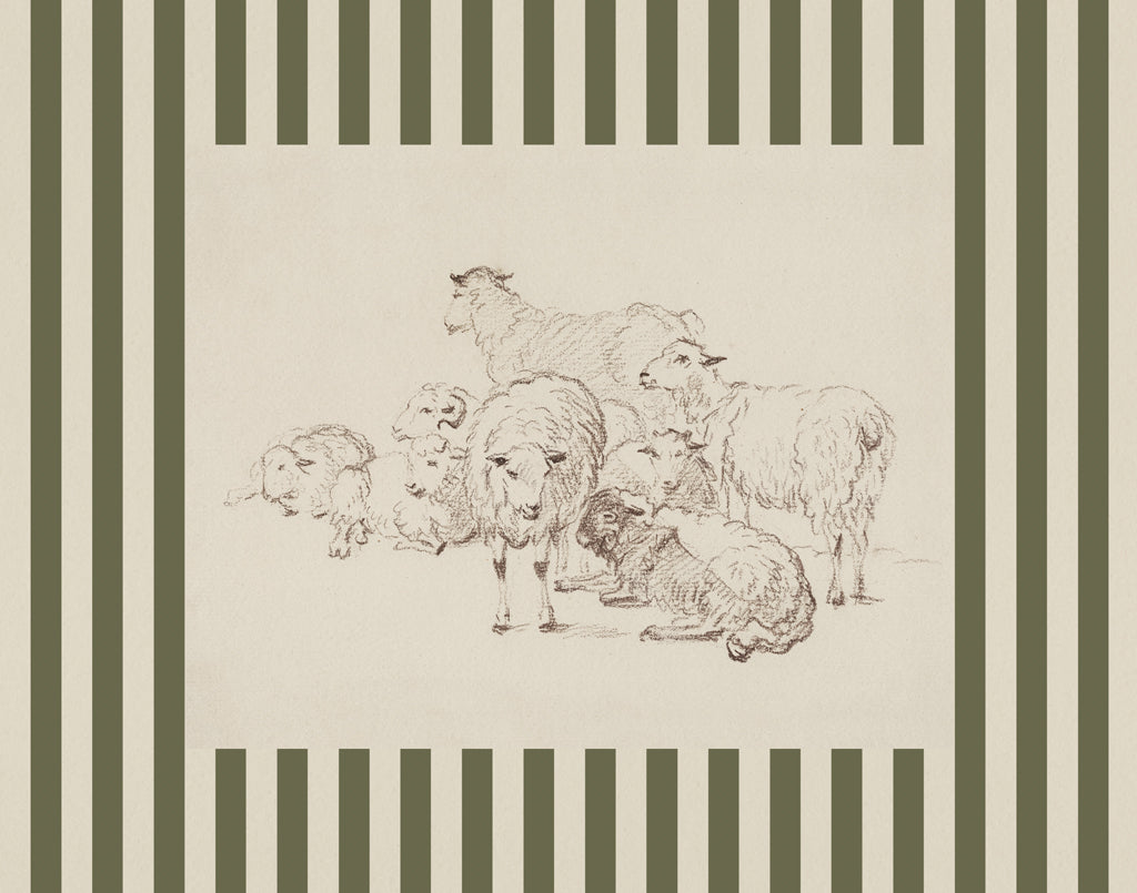 Reproduction of Happy Herd Stripes by Wild Apple Portfolio - Wall Decor Art