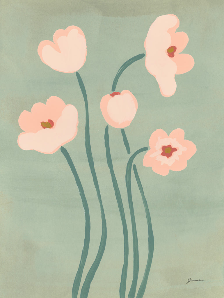 Reproduction of Simple Stems II by June Erica Vess - Wall Decor Art