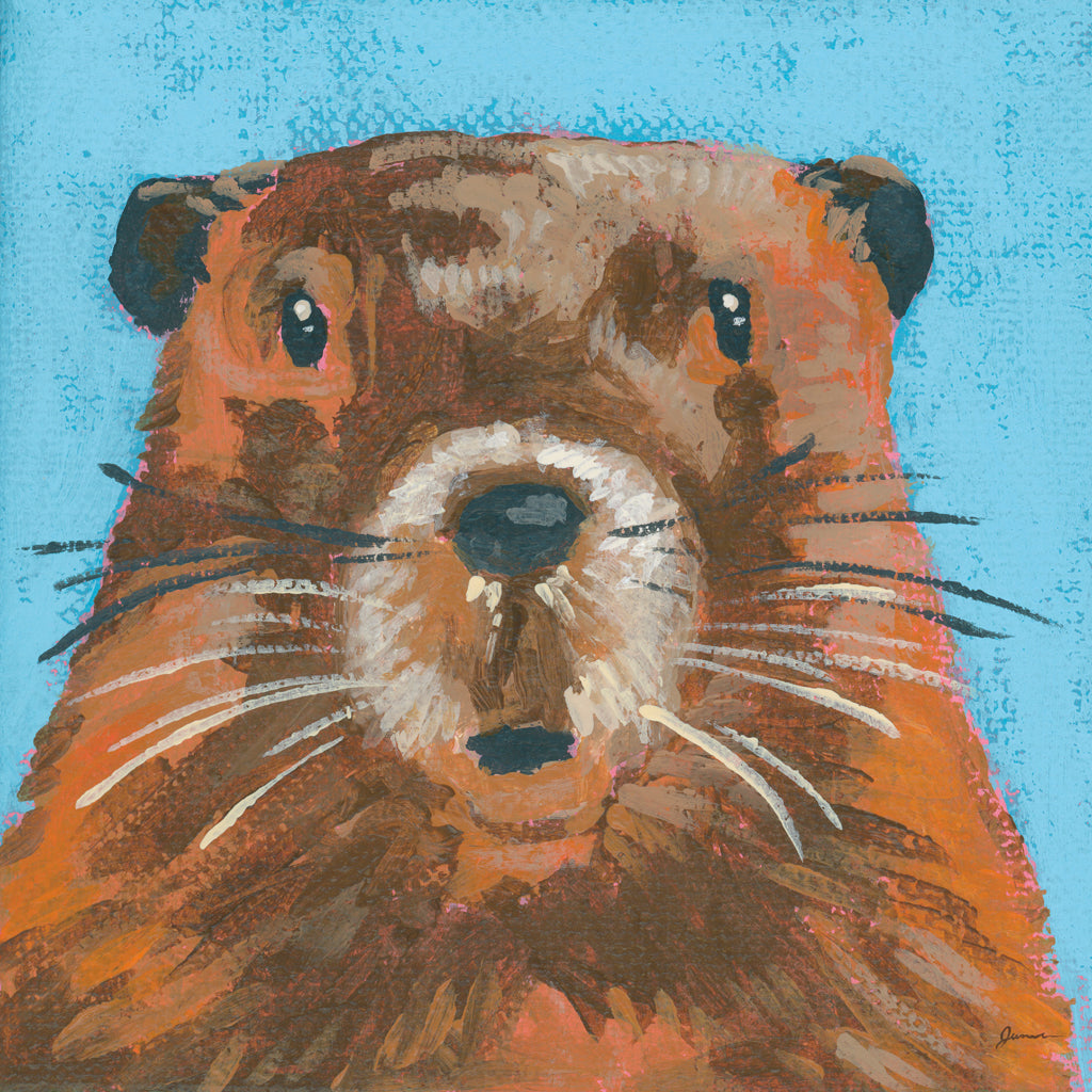 Reproduction of Woodland Beaver by June Erica Vess - Wall Decor Art
