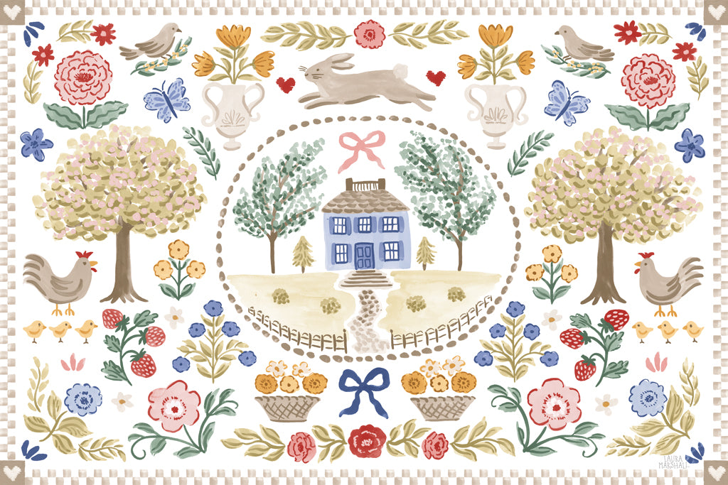 Reproduction of Spring Sampler I by Laura Marshall - Wall Decor Art