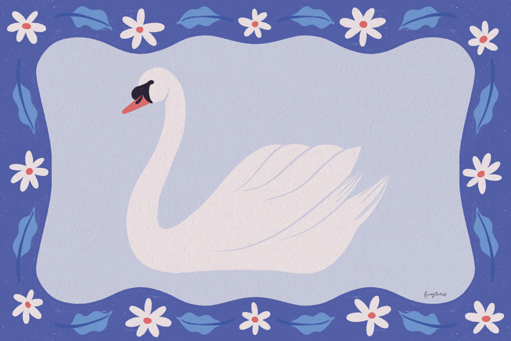 Reproduction of Sweet Swan Single II by Becky Thorns - Wall Decor Art