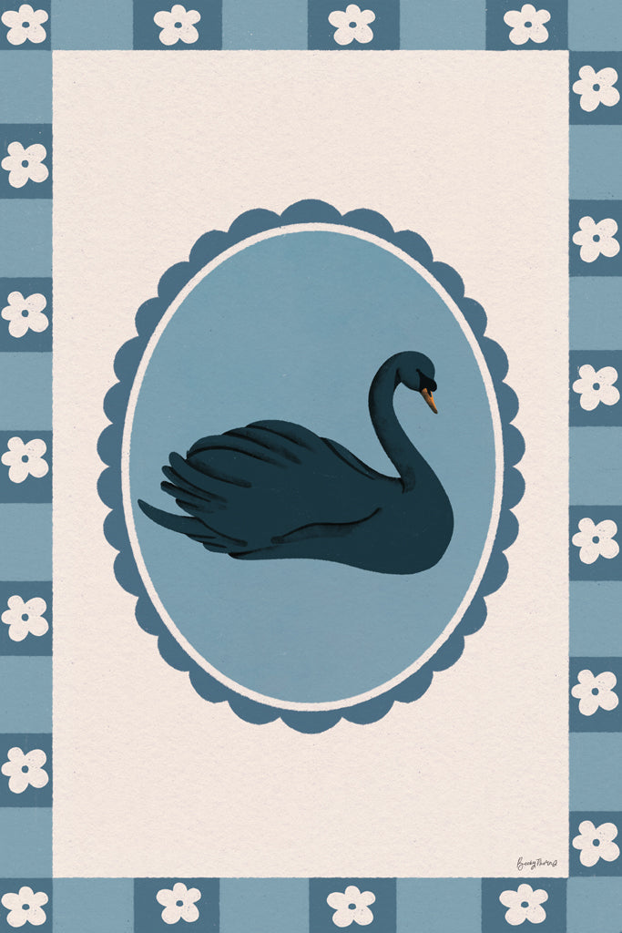 Reproduction of Sweet Swan Framed I by Becky Thorns - Wall Decor Art
