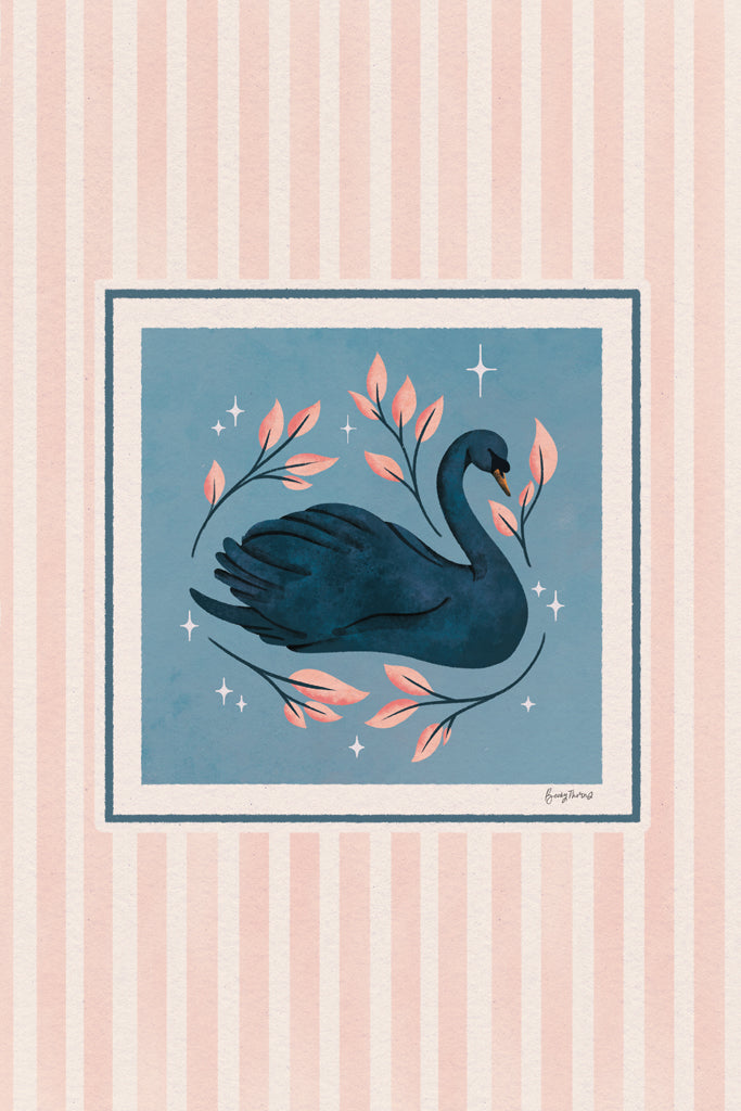 Reproduction of Sweet Swan Floral I by Becky Thorns - Wall Decor Art