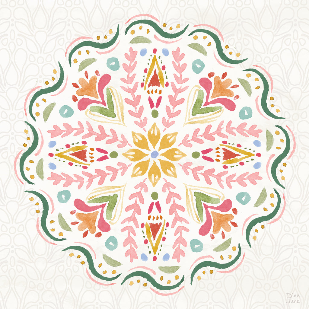 Reproduction of Feathered and Floral V by Dina June - Wall Decor Art