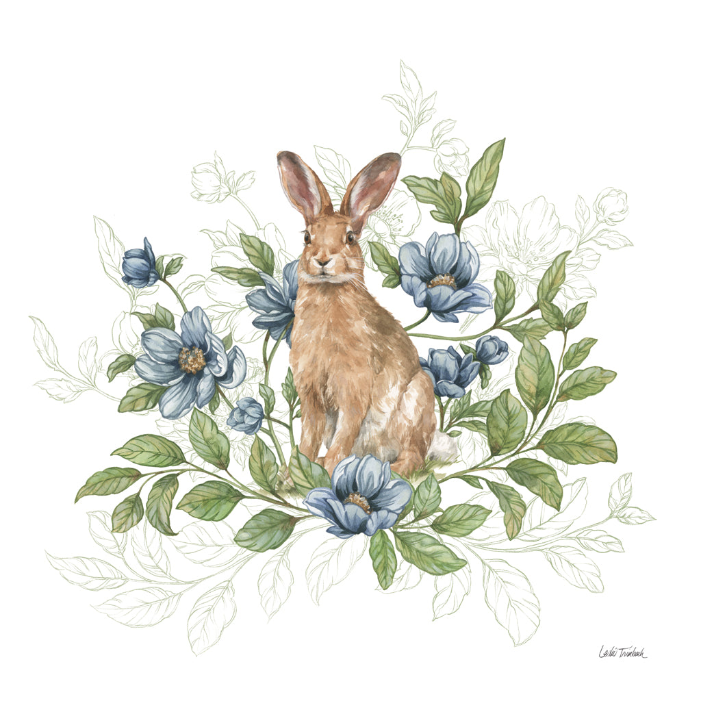 Reproduction of Cottage Bunny IV by Leslie Trimbach - Wall Decor Art