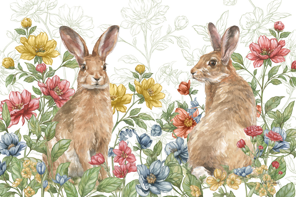 Reproduction of Cottage Bunny V by Leslie Trimbach - Wall Decor Art