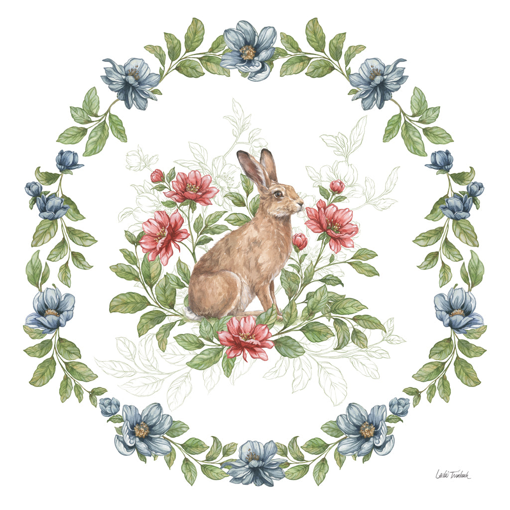 Reproduction of Cottage Bunny VI by Leslie Trimbach - Wall Decor Art