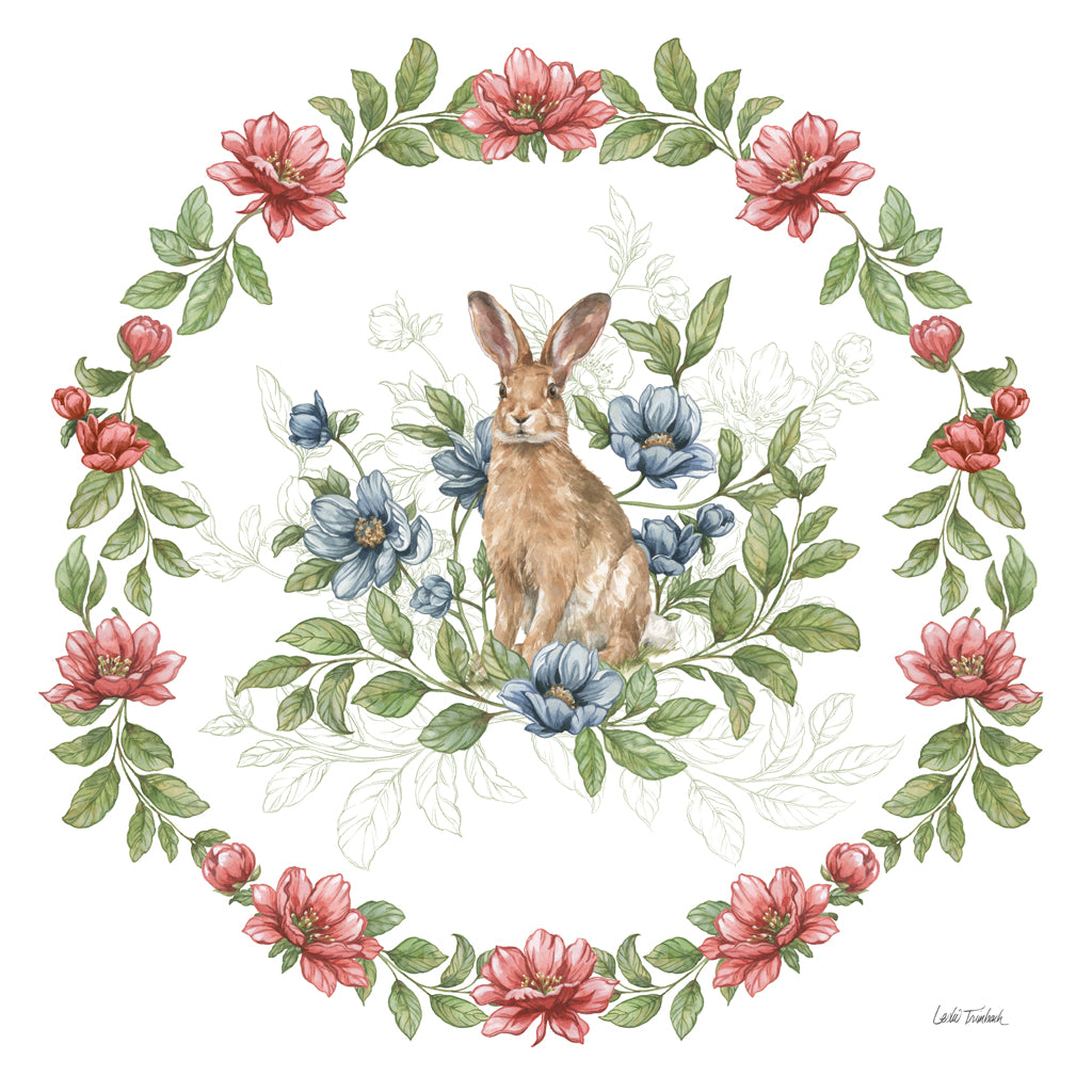 Reproduction of Cottage Bunny VII by Leslie Trimbach - Wall Decor Art